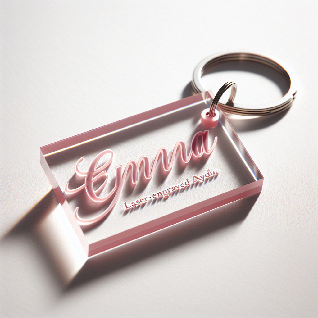 Laser-Engraved Acrylic Name Keychain