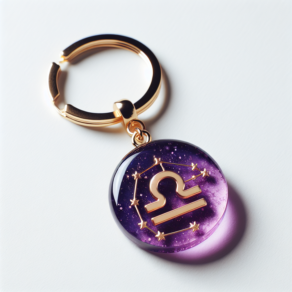 Personalized Zodiac Resin Keychain