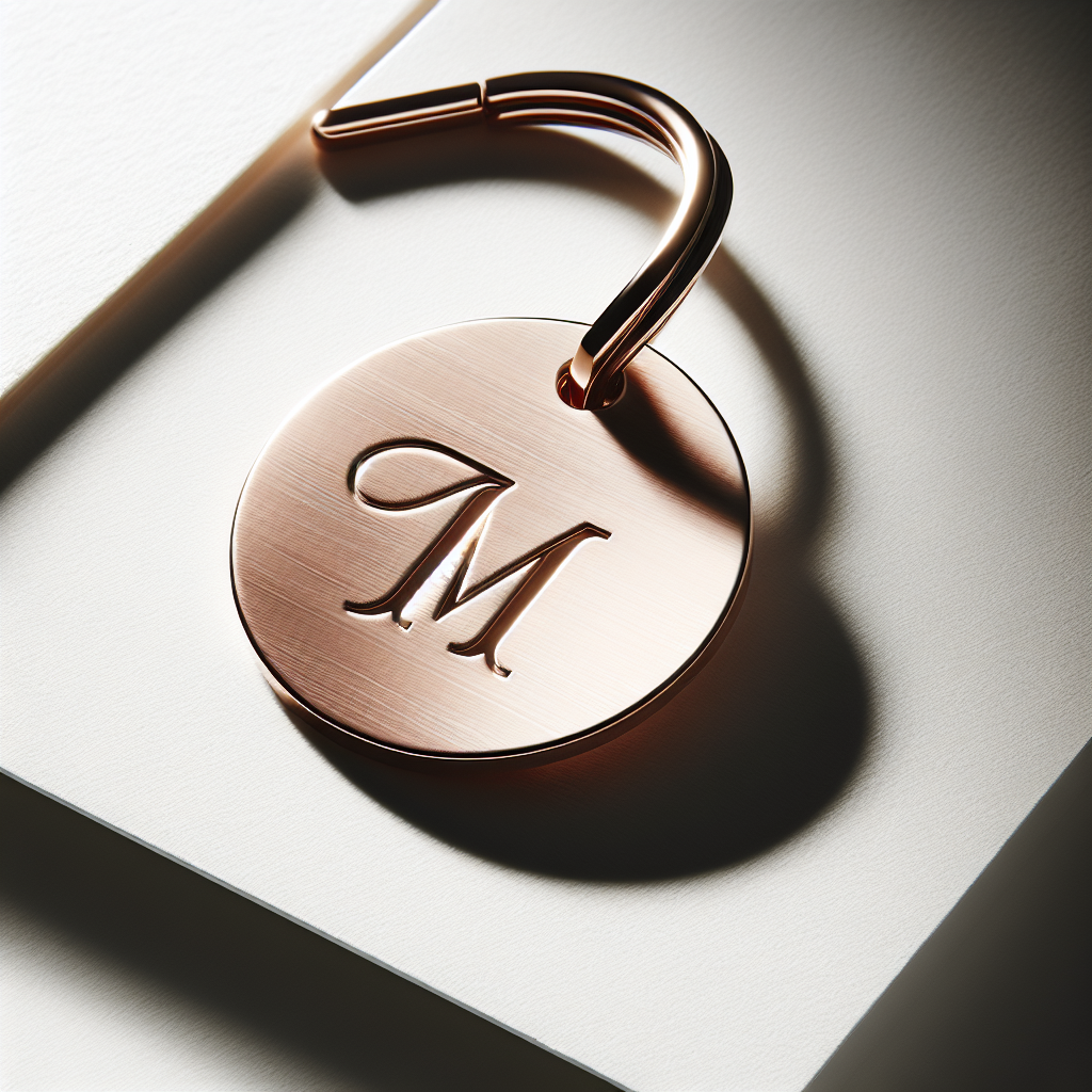 Premium Engraved Metal Initial Keychain